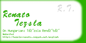 renato tezsla business card